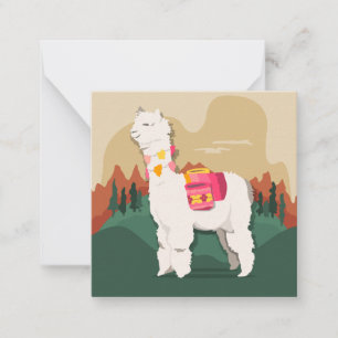 Llama Note Card