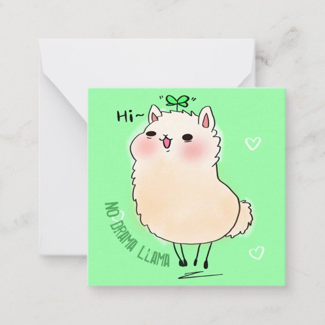 Llama Note Card (Front)
