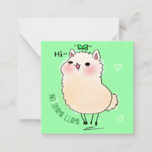 Llama Note Card