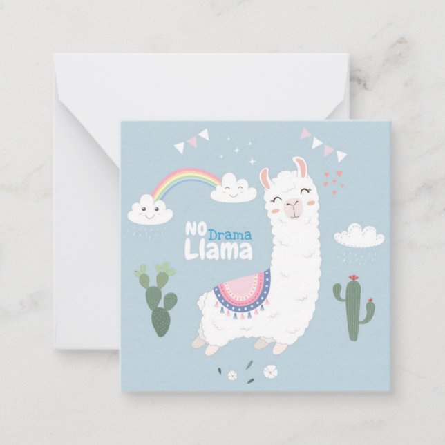 Llama Note Card (Front)
