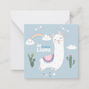 Llama Note Card