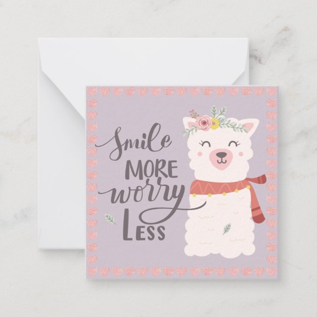Llama Note Card (Front)