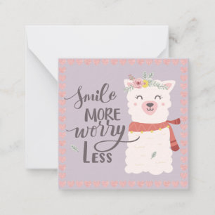 Llama Note Card