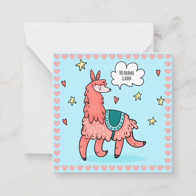 Llama Note Card (Front)