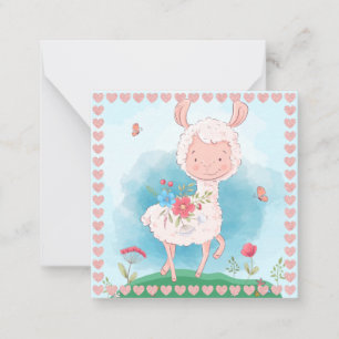 Llama Note Card