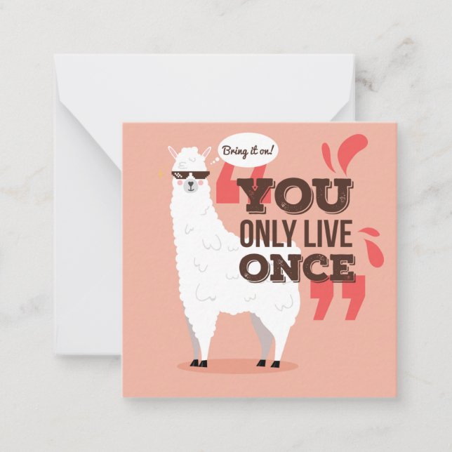 Llama Note Card (Front)