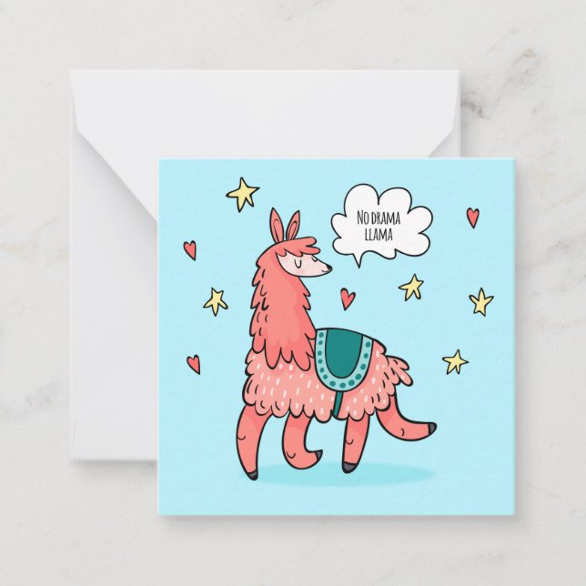 Llama Note Card (Front)