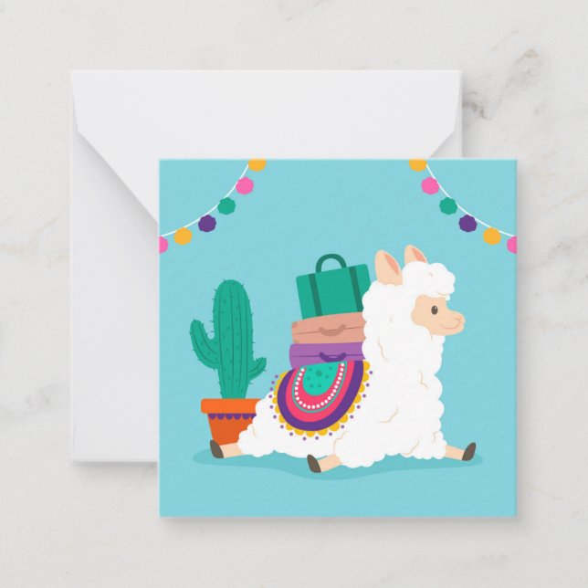 Llama Note Card (Front)