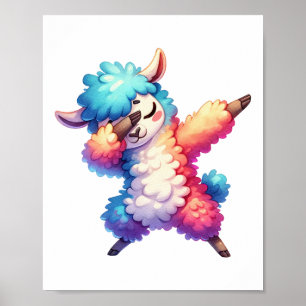 Llama Nursery Decor Kid's Wall Art Girl Watercolor