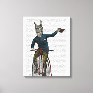 Llama on Bike Canvas Print