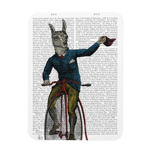 Llama on Bike Magnet (Vertical)