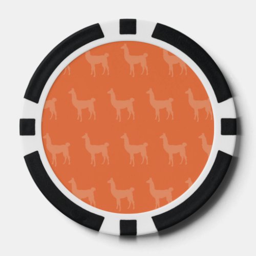 Llama Oranges Poker Chips