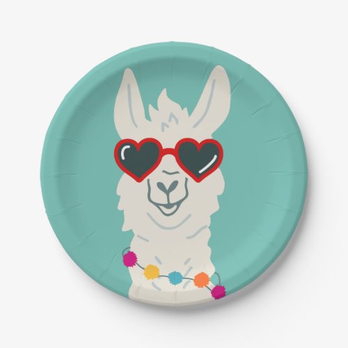 Llama Paper Plate Mexican Fiesta Party Alpaca