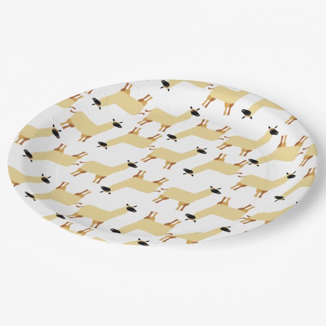 Llama Paper Plates (Angled)