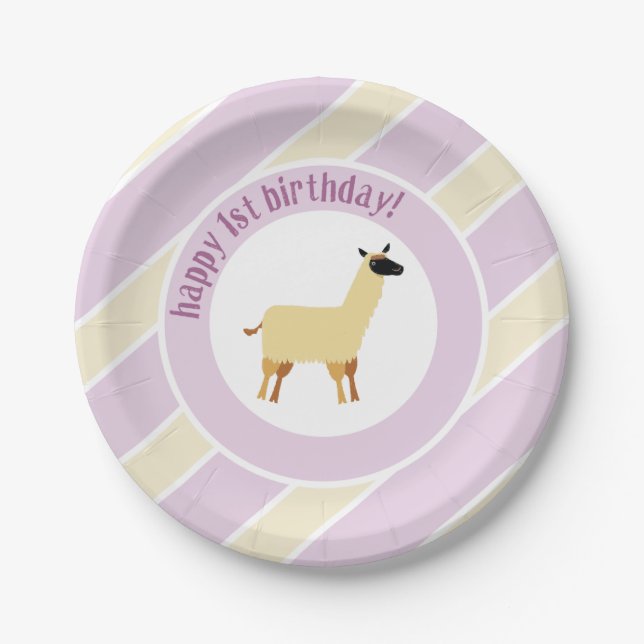 llama paper plates (Front)