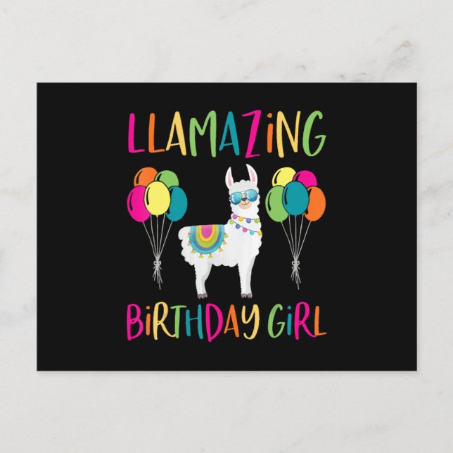 Llama Party Alpaca Postcard (Front)