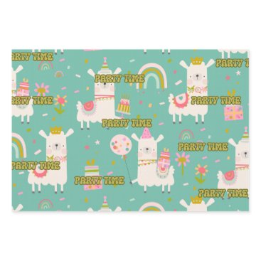 Llama Party Wrapping paper