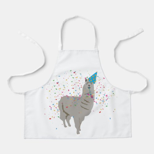 Llama Partying _ Animals Having a Party Apron