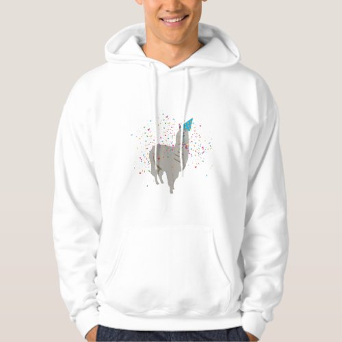 Llama Partying _ Animals Having a Party Hoodie