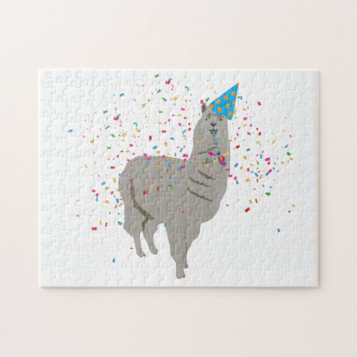 Llama Partying _ Animals Having a Party Jigsaw Puzzle