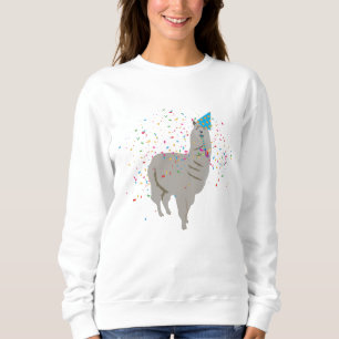 Llama Partying - Animals Having a Party Sweatshirt