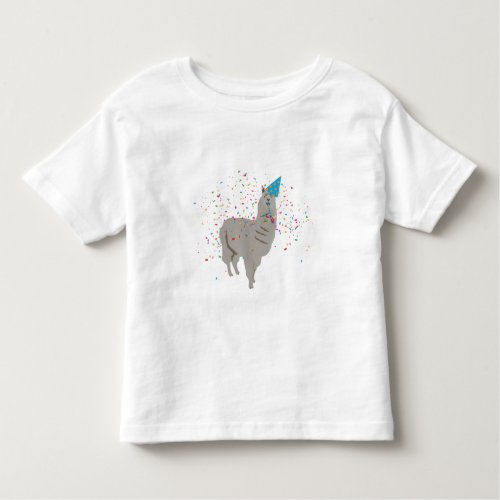 Llama Partying _ Animals Having a Party Toddler T_shirt