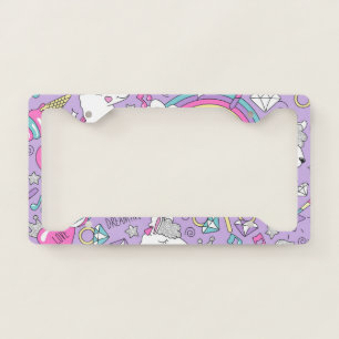 Llama pattern 1 license plate frame