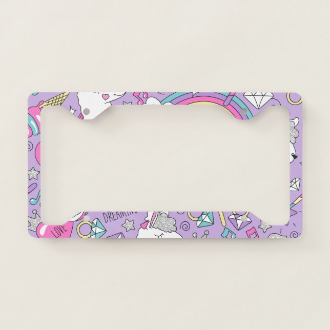 Llama pattern 1 license plate frame (Front)