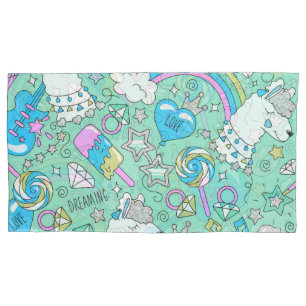 llama pattern 2 pillow case
