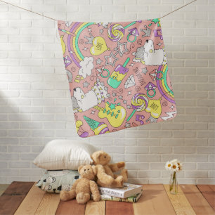 llama pattern 3 baby blanket