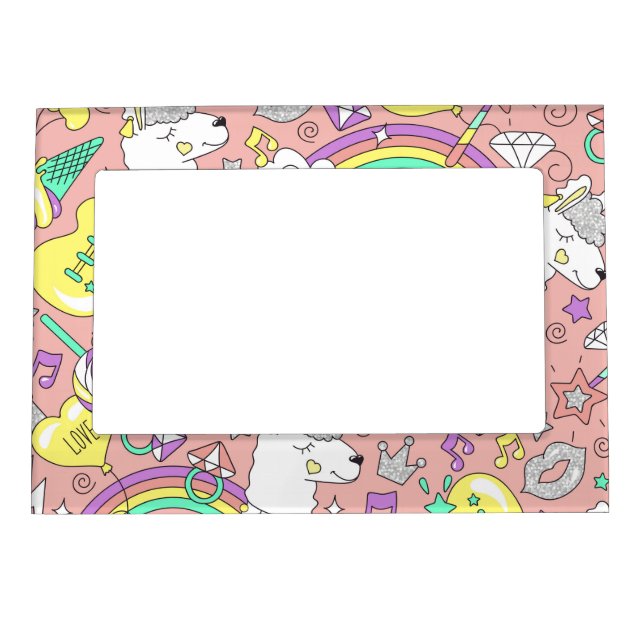 llama pattern 3 magnetic frame (Front)