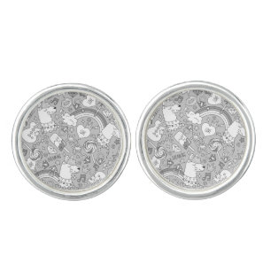 llama pattern 4 cufflinks