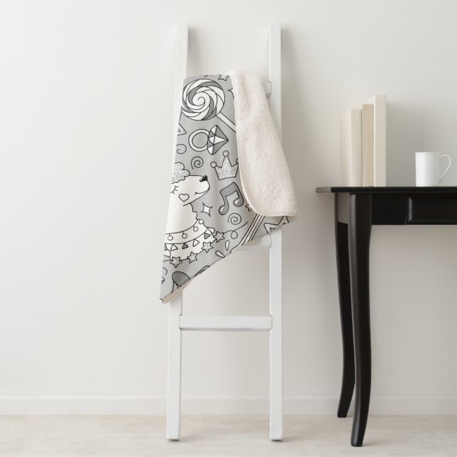 llama pattern 4 sherpa blanket (In Situ)