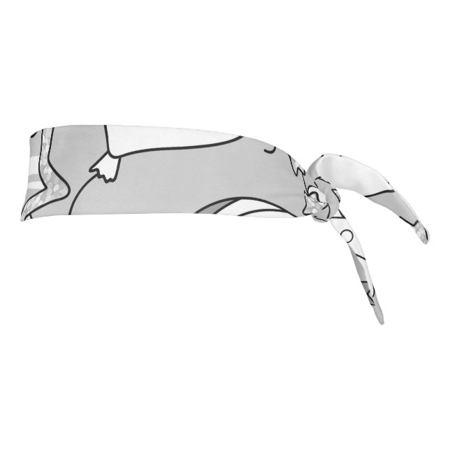 llama pattern 4 tie headband (Rotate 90)