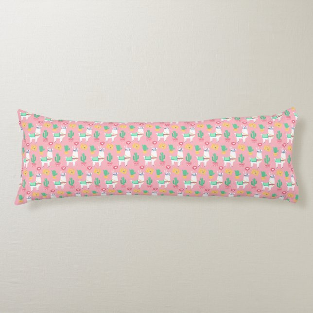 Llama Pattern Body Pillow (Front)