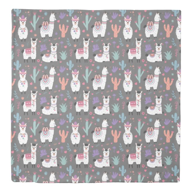 Llama Pattern Duvet Cover (Front)