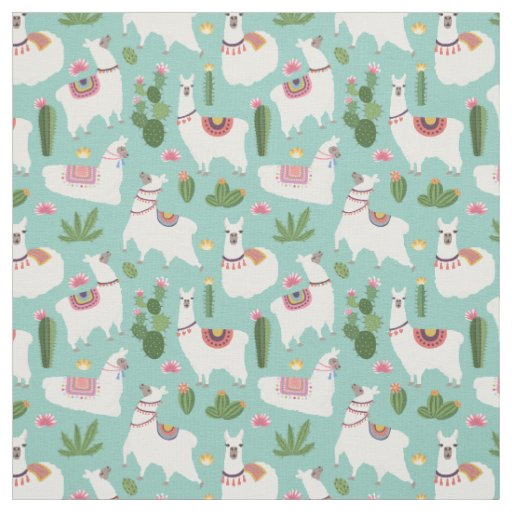 Llama Pattern Fabric