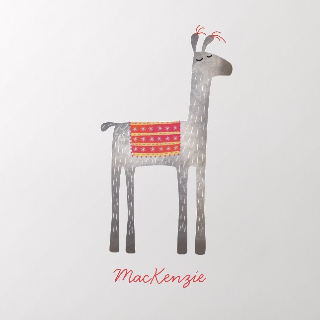 Llama Personalized Name Wall Decal (Insitu 2)