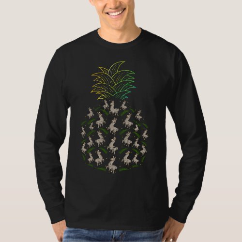 Llama Pineapple T_Shirt