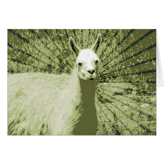 Llama Pop Art Cards (Front Horizontal)