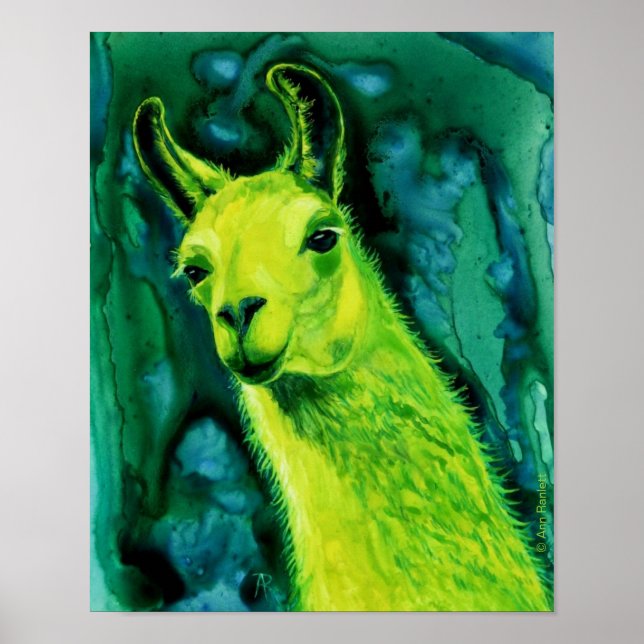 Llama Poster/Print - "Llemon-Llime Llama" Poster (Front)
