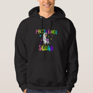 Llama Preschool Squad Team Llama Teacher Or Llama  Hoodie