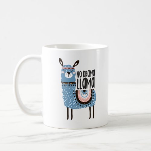 Llama Print Coffee Mug  _ No Drama Llama _ 11oz