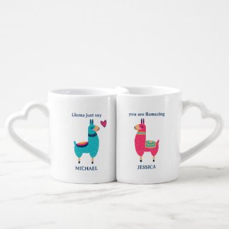 Llama Pun Cute Couple in Love Funny Valentines Day