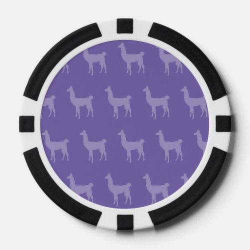 Llama Purples Poker Chips