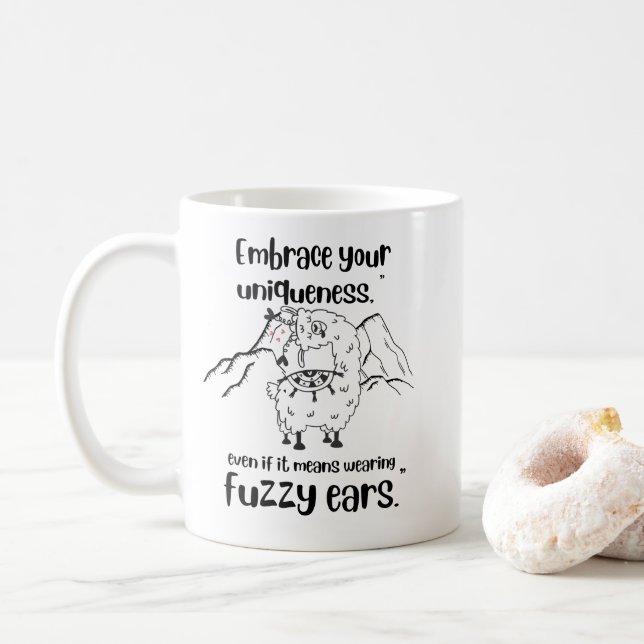 llama quote coffee mug (With Donut)