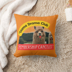 llama quote throw pillow