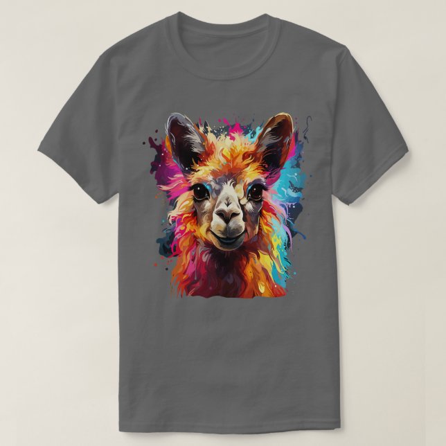 Llama Rainbow T-Shirt (Design Front)