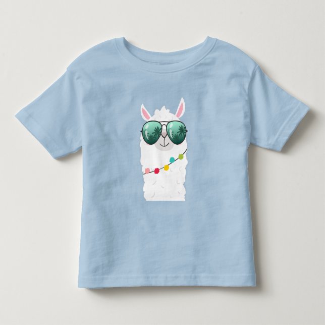 Llama Rama Birthday Party T-Shirt Girl Alpaca (Front)