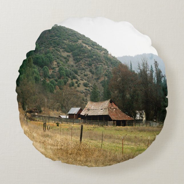 Llama Ranch..... Round Pillow (Front)